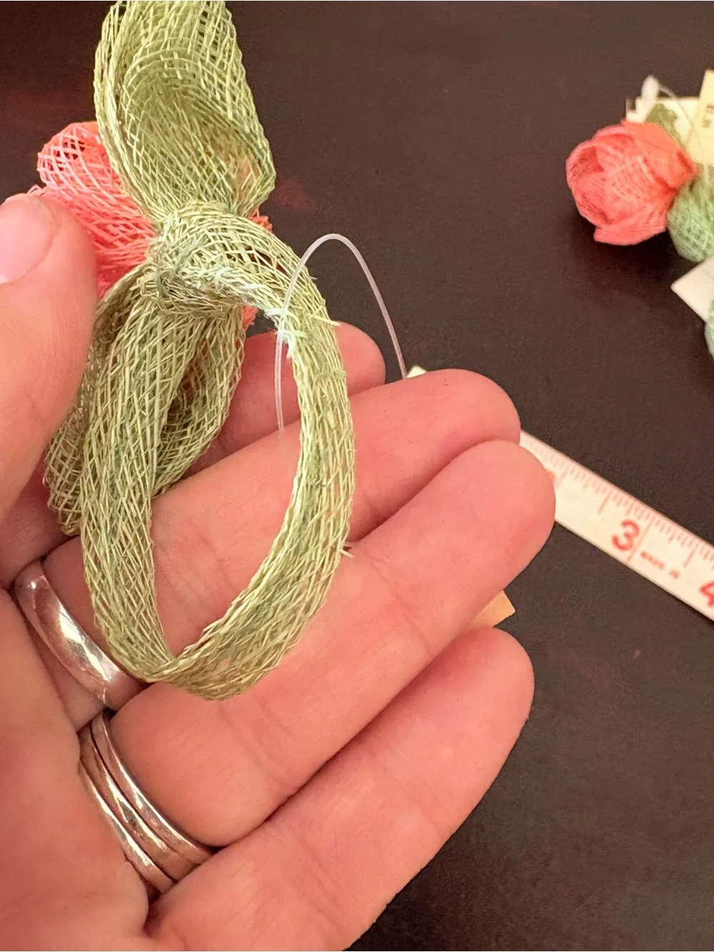 Sears, Roebuck & Co Vintage Floral Rose Napkin Rings set of 8